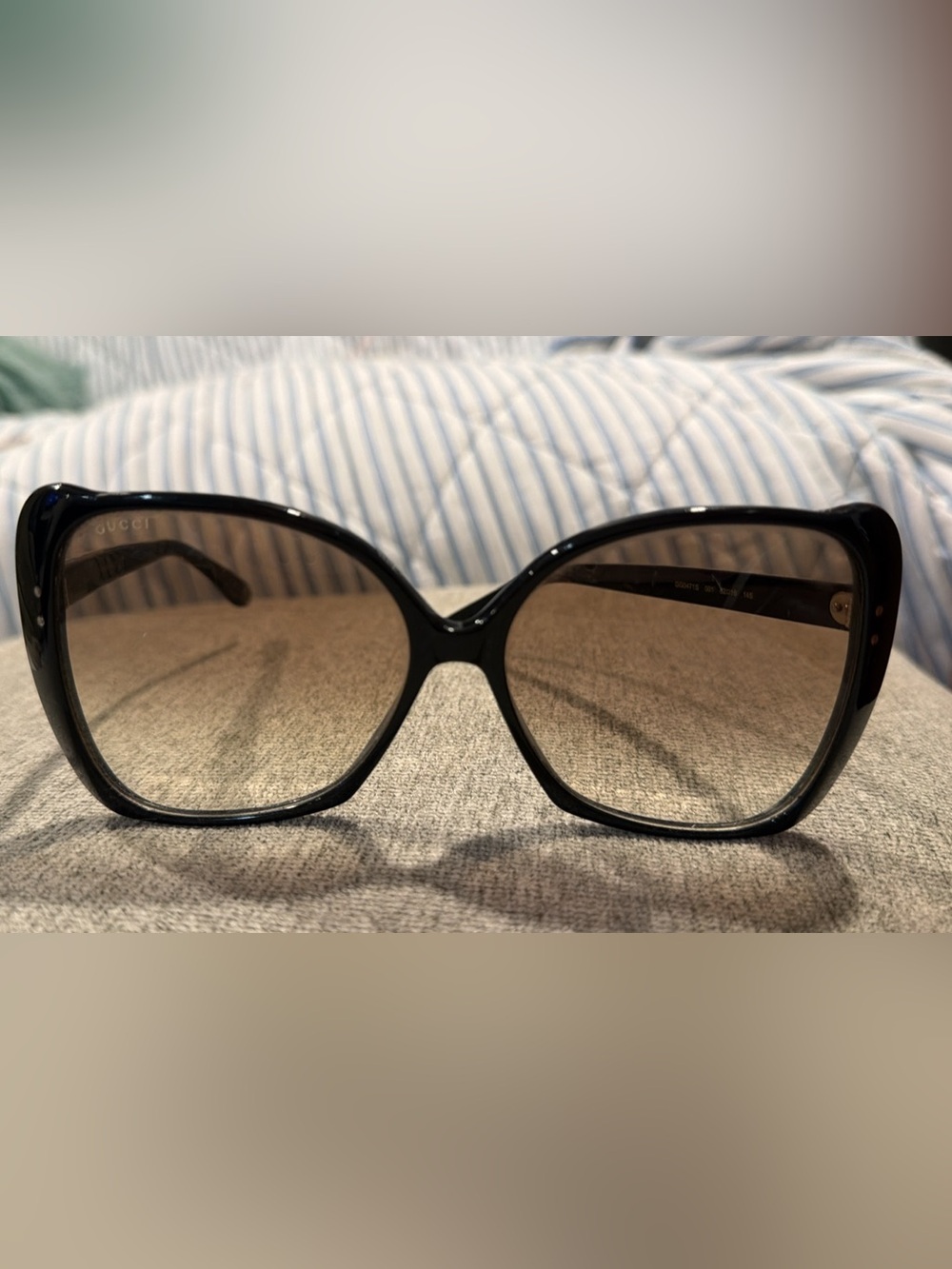 Womens Oversized Gucci butterfly cat eye Sunglasses with Brown Gradient Lenses